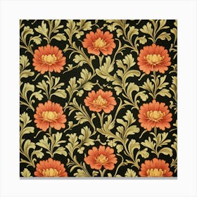 Floral Wallpaper Art 4 Canvas Print