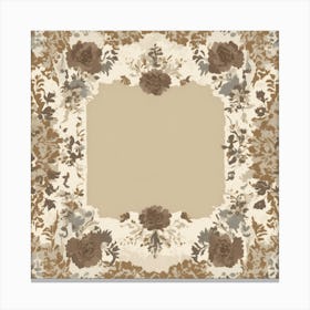 Create A Floral Ikat Border Toile Pattern 4 Canvas Print