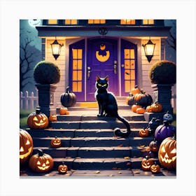 Halloween House 15 Canvas Print