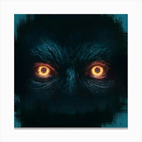Image Of Pair Of Glowing Eyes In The Darkness Op (2) Canvas Print