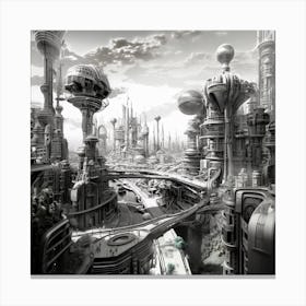 Futuristic City 33 Canvas Print