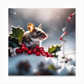 Christmas Mouse Canvas Print