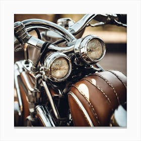 Close Up Of A Motorcycle Canvas Print