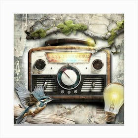 Radio Magic Surreal Illustration Art 01 Canvas Print