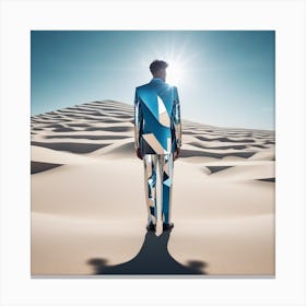 Man Standing In The Desert 15 Canvas Print