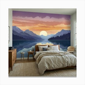 Sunset Wall Mural Canvas Print