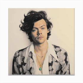 Harry Styles 1 Square Canvas Print