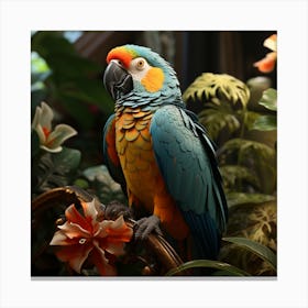 Studio 83 Happy Parrot Greeting Card In The Style Of Detailed C 31d7c51c 4fea 405c B55d 6d97d7e9ec99 Canvas Print
