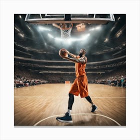 Basketball Player In Action 4 Canvas Print