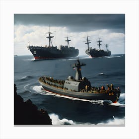 Naval Warfare - Ships at Sea 19 Canvas Print