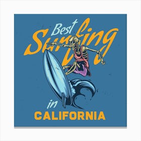 Best Surfing In California Canvas Print