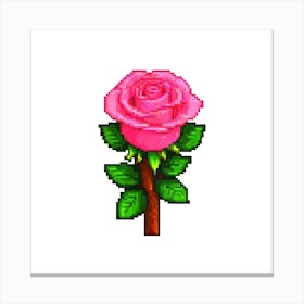 Pixel Rose 6 Canvas Print