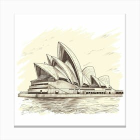 A Sydney Opera House In Sydney Hand Drawn Sketch 1719930199 2 Canvas Print