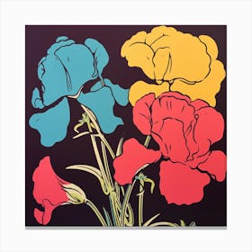 Sweet Pea 2 Pop Art Illustration Square Canvas Print