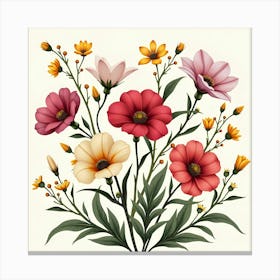 Watercolor Flowers 33 Canvas Print