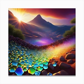 Rainbows In The Mountains Canvas Print