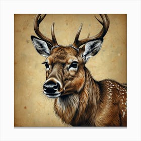 Deer Head 6 Canvas Print