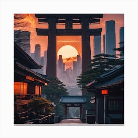 Asian Cityscape Canvas Print