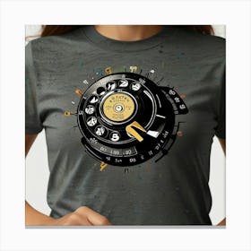 Default Retro Rotary Dial Tshirt 3 Canvas Print