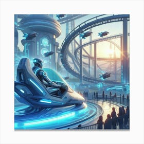 Futuristic Theme Park Canvas Print