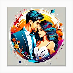 Creative Love And Relationship Illustration 64 Canvas Print