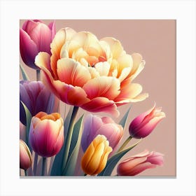 Tulips In A Vase 1 Canvas Print