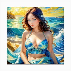 Mermaid fuj Canvas Print