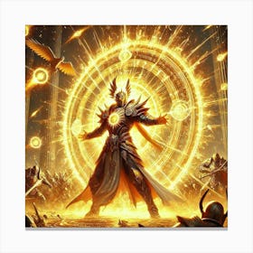 Emperor Solarrus Solar Flare Shield Canvas Print