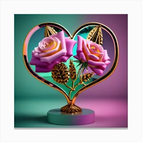 Tres Rosas Colores Fosforescentes 2 Canvas Print