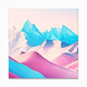 Abstract Mountain Landscape pastel Canvas Print