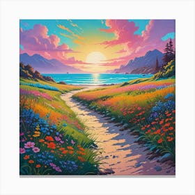 Sunset Path Canvas Print