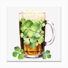 St Patrick'S Day Beer 3 Canvas Print