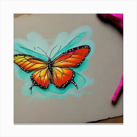 Butterfly Tattoo Canvas Print