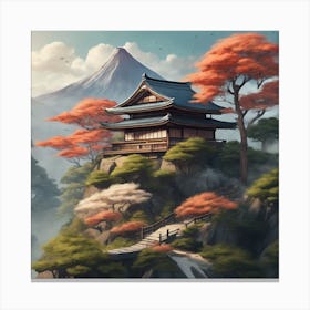 Japanese Temple 2 Canvas Print