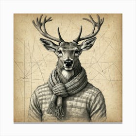 Deer Portrait 11 Canvas Print