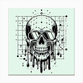 Skull With Sunglasses Canvas Print