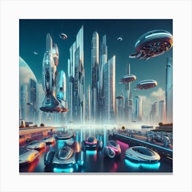 Futuristic City 3 Canvas Print