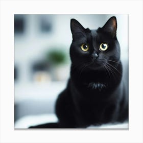 Portrait Of A Black Cat 1 Canvas Print