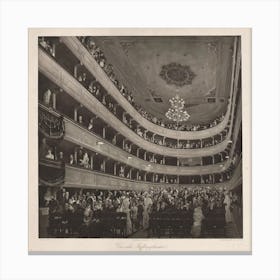 Auditorium In The Old Burgtheater, Gustav Klimt Canvas Print
