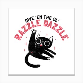 Funny Cat: Razzle Dazzle Canvas Print