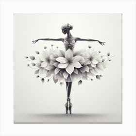 Ballerina With Flowers 1 Canvas Print