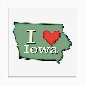 I Love Iowa Canvas Print