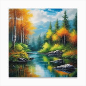 Autumn In The Forest Canvas Print