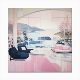 Pink Living Room 3 Canvas Print