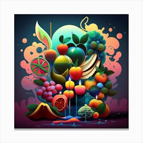 Fruit Splatter Canvas Print