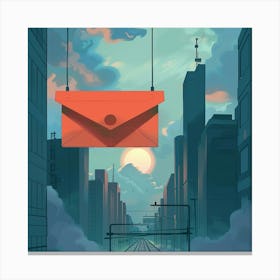 Red Letter In The Sky Canvas Print