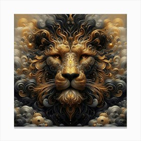 Lion Head 64 Canvas Print