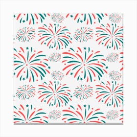 Fireworks Seamless Pattern Canvas Print