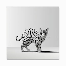 Zebra Cat Canvas Print