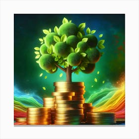 Tree Of Money Canvas Print